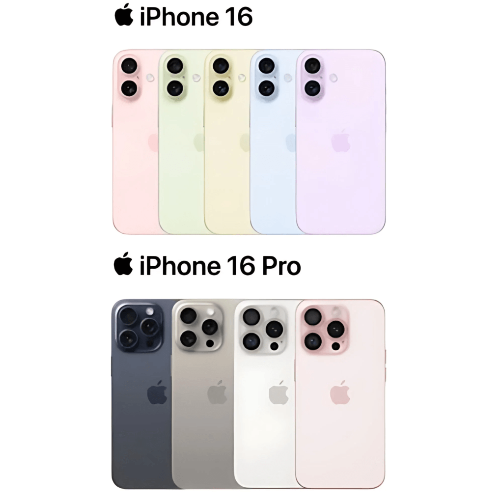iPhone 16 features comparison with Pro model.