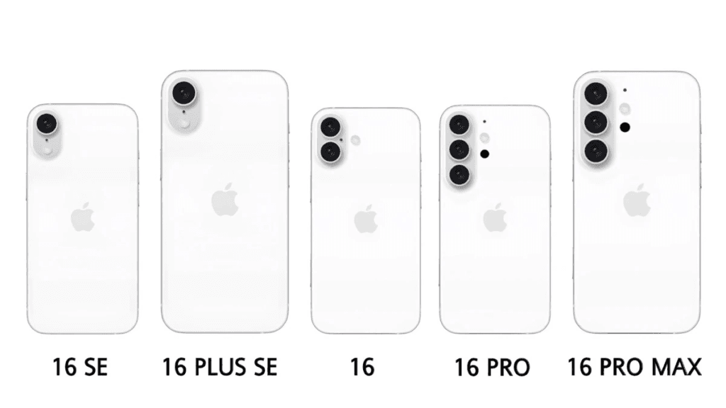 iPhone 16 Series side by side Comparison